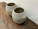 Dual Round Ceramic Planters by Natalie de Ranieri