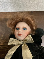 Franklin Mint "Emily Jane" Winter Princess Porcelain Doll with Stand