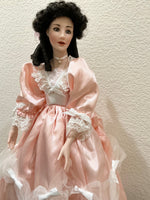 Title: Vintage Franklin Mint Heirloom "Savannah" Southern Belle Porcelain Doll with Stand