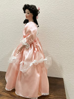 Title: Vintage Franklin Mint Heirloom "Savannah" Southern Belle Porcelain Doll with Stand