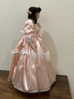 Title: Vintage Franklin Mint Heirloom "Savannah" Southern Belle Porcelain Doll with Stand
