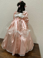 Title: Vintage Franklin Mint Heirloom "Savannah" Southern Belle Porcelain Doll with Stand