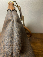 MICHAEL KORS JET SET TRAVEL LARGE NORTH SOUTH TOTE SHOULDER BAG MK SIGNATURE