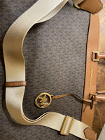 MICHAEL KORS JET SET TRAVEL LARGE NORTH SOUTH TOTE SHOULDER BAG MK SIGNATURE