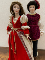 Franklin Heirloom Collection Romeo & Juliet Hand-Painted Porcelain Dolls
