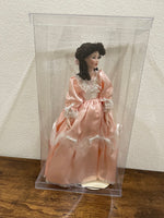 Title: Vintage Franklin Mint Heirloom "Savannah" Southern Belle Porcelain Doll with Stand