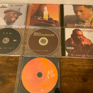 CDs Lot-of 7: Will Downing, Jonathan Butler, Kem, D'Angelo, Joe, Maxwell