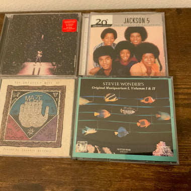 Greatest Hits CDs Lot (4) Michael Jackson, Stevie Wonder, Jackson 5, Maze