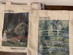 Claude Monet "Japanese Bridge & Woman in the Garden" Canvas  Tote Bags
