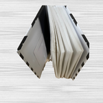 Pinnacle Black and White Striped Photo Album, Holds 208/4" x 6" Photos, with Framed Front