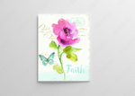 Pink Flower & Butterfly Encouragement Scripture Card