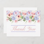 Floral Gratitude: Purple Bouquet Thank You Notecards