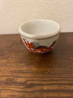 Vintage Chinese Red Dragon Porcelain Tea or Sake Cup
