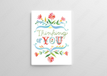 Thinking of You Watercolor Floral Card