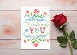 Thinking of You Watercolor Floral Card