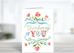Thinking of You Watercolor Floral Card