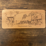 Vintage Wooden Pencil Box: Multnomah Falls