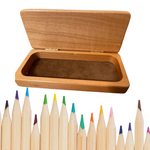 Vintage Wooden Pencil Box: Multnomah Falls