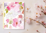 Watercolor Pastel Flowers - Inspirational Birthday Card