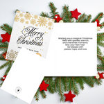 10ct Assorted Christmas Cards Originally Designed with Printed Messages