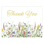 Yellow Wildflowers Thank You Folded Cards