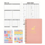 Spiral Budget Planner - Undated  With Savings & Expense Tracker and Stickers
