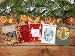 10ct Assorted Christmas Cards Originally Designed with Printed Messages