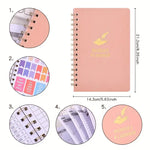 Spiral Budget Planner - Undated  With Savings & Expense Tracker and Stickers