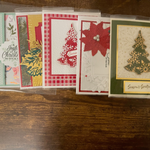 5-Pack, Assorted Handmade Christmas Cards W/Envelopes