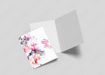 Hand Painted Floral Hello Notecard (8 Pack)