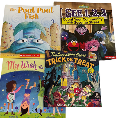 4-Set includes: Scholastic, Sesame Street and Berenstain Bears