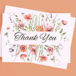 Floral Enchantment Thank You Folded Cards