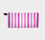 Pretty in Pink Stripe Pencil and Cosmetic Case