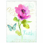 Pink Flower & Butterfly Encouragement Scripture Card